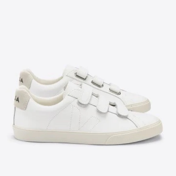 Veja Esplar 3 Lock Leather Sneakers in Extra White, Size 5 US / 36 EUR, EUC - Picture 1 of 11